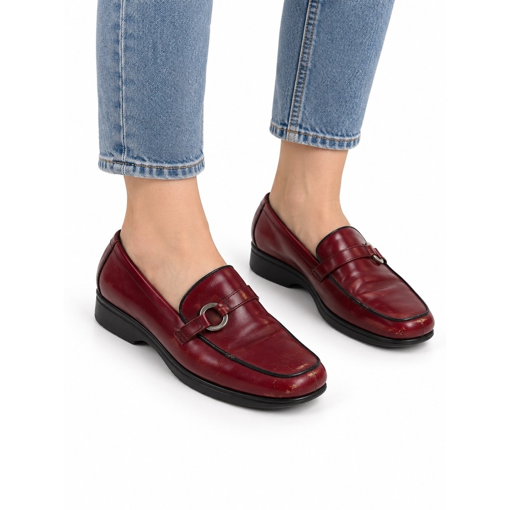 Coach Vintage Y2K 2000s Burgundy Leather Loafers Women's Size 7